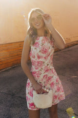 Sweet As Can Be Floral Eyelet Mini Dress