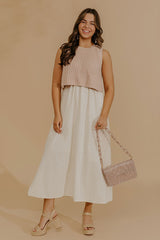 Sweet Intentions Mixed Media Midi Dress