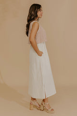 Sweet Intentions Mixed Media Midi Dress