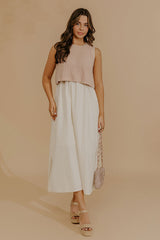 Sweet Intentions Mixed Media Midi Dress
