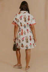 Petal Dream Button Down Mini Dress