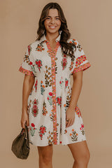 Petal Dream Button Down Mini Dress