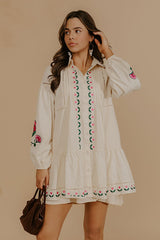 Soft Spoken Embroidered Mini Dress