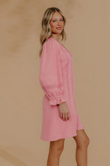 Delicate Details Lace Trim Mini Dress