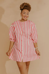 Pretty Little Stripes Mini Dress Curves