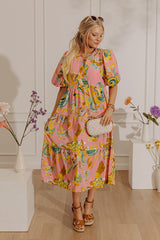 Happy Moments Tiered Midi Dress