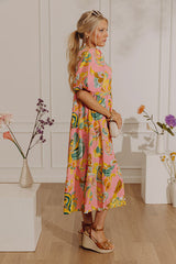 Happy Moments Tiered Midi Dress