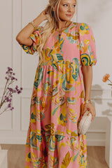 Happy Moments Tiered Midi Dress
