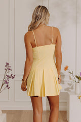Giggles And Grace Poplin Mini Dress in Yellow