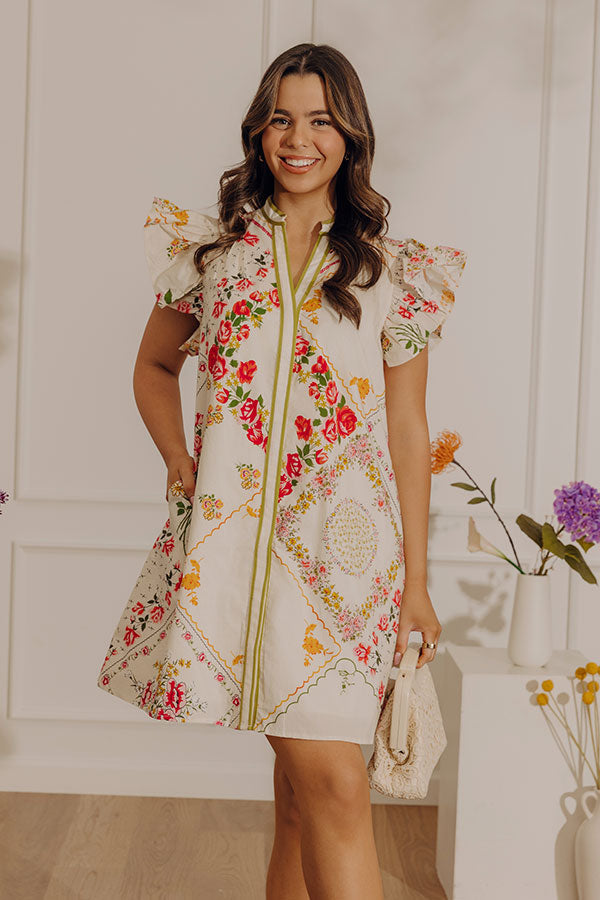 Petal Play Button Down Mini Dress