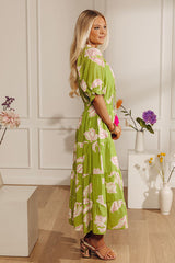 Bright Side Getaway Floral Midi Dress