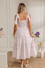 Sweet Fields Floral Smocked Midi Dress