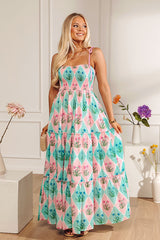 Patio Chic Floral Tiered Maxi Dress