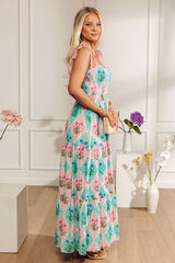 Patio Chic Floral Tiered Maxi Dress
