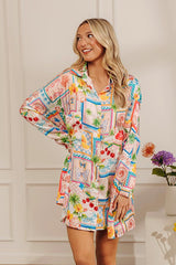 Resort Life Satin Button Down Mini Dress