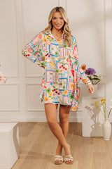 Resort Life Satin Button Down Mini Dress