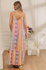 Bali Girls Trip Stripe Woven Maxi Dress