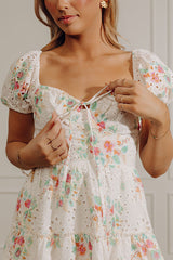Garden Crush Floral Eyelet Mini Dress