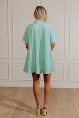 Fresh Lines Stripe Mini Dress in Green