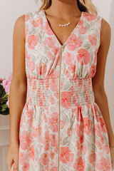 Picnic in Europe Floral Midi Dress