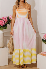 Sorbet Smiles Stripe Maxi Dress