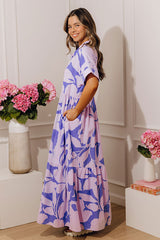 Lavender Fields Floral Maxi Dress