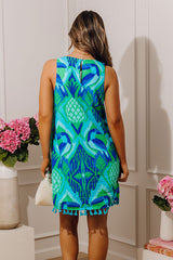 Resort Muse Linen-Blend Mini Dress