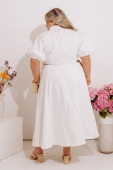 Social Brunch Button Down Midi Dress Curves