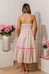 Petal Kiss Floral Smocked Midi Dress