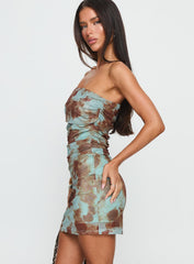 Miliana One Shoulder Twist Mini Dress Multi Floral