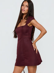 Mariza Mini Dress Wine