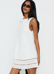 Haily Babydoll Mini Dress White