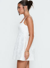 Asterie Bow Detail Mini Dress White