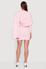 Almost Famous Mini Sweater Dress with Removable Scarf