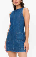 Boulevard Mini Dress ~ Reservoir Blue