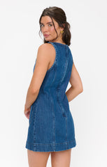 Boulevard Mini Dress ~ Reservoir Blue