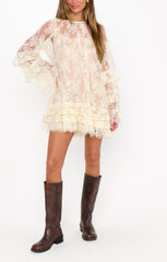 Joelle Mini Dress ~ Dainty White Lace