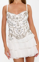 Kiara Mini Dress ~ Crystal Embellishment