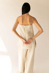 LINEN BLEND TUBE TOP