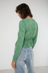 FLORAL V-NECK BLOUSE