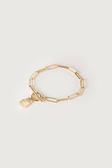 CHAIN BRACELET WITH LOCK PENDANT