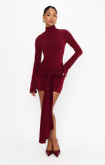Bleecker Mini Dress ~ Cabernet Red