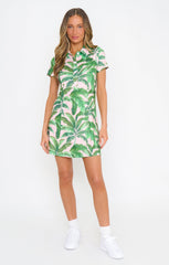 Clubhouse Dress ~ Pink Palms