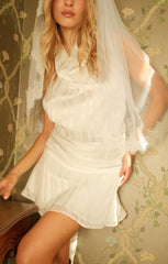 Brynn Mini Dress ~ Shadow Stripe White
