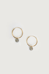HOOP EARRING WITH GEMSTONE