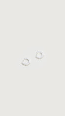 HOOPS WITH PEARL DOTS