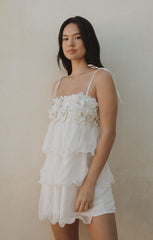 Gabriella Mini Dress ~ White Enchanted Embellishment