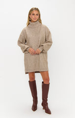 Chester Sweater Dress ~ Oatmeal Knit