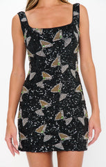 Lets Go Mini Dress ~ Tossed Tini Beaded Sequins