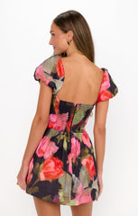 Sylvia Skort Dress ~ Noir Blooms